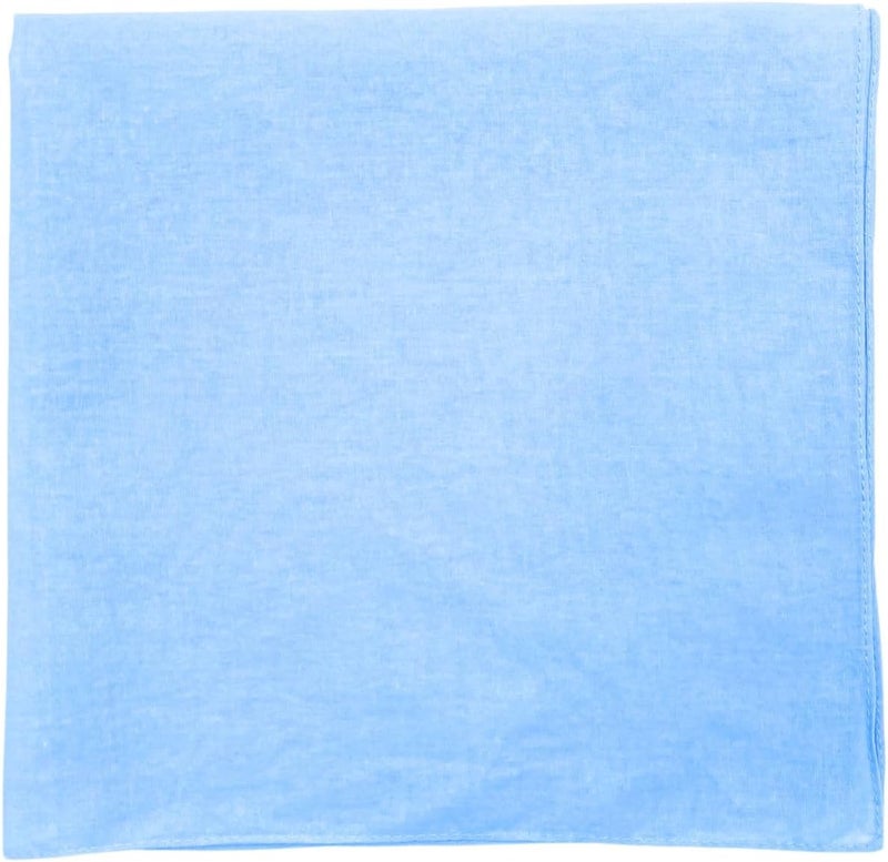 MD Style 100% Cotton Solid Color Bandana for Men & Women 22" x 22" Handkerchief Headband Scarf - Image 1